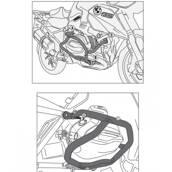Захисні дуги для BMW R 1200 GS 2013 > 2018 / R 1200 R 2015 > 2018 / R 1200 RS 2015 > 2018