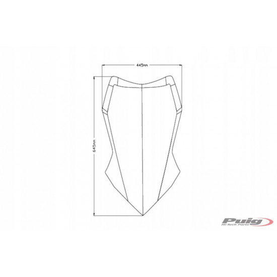 Вітрове скло для Yamaha Tracer 9 2021 > / Tracer 900 GT 2018 > 2020 / Tracer 900 2018 > 2020 / Tracer 9 GT/GT+ 2021 >