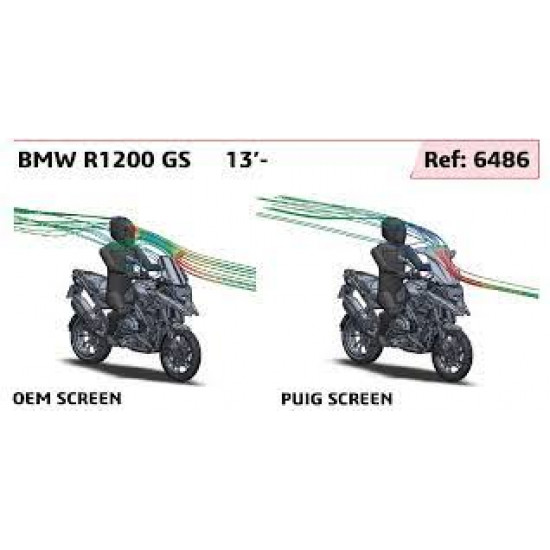 Вітрове скло для BMW R 1200 GS 2014 > 2018 / R 1200 GS Adventure 2013 > 2018 / R 1250 GS 2018 > / R 1250 GS Adventure 2018 > / R 1250 GS Rally 2021 >